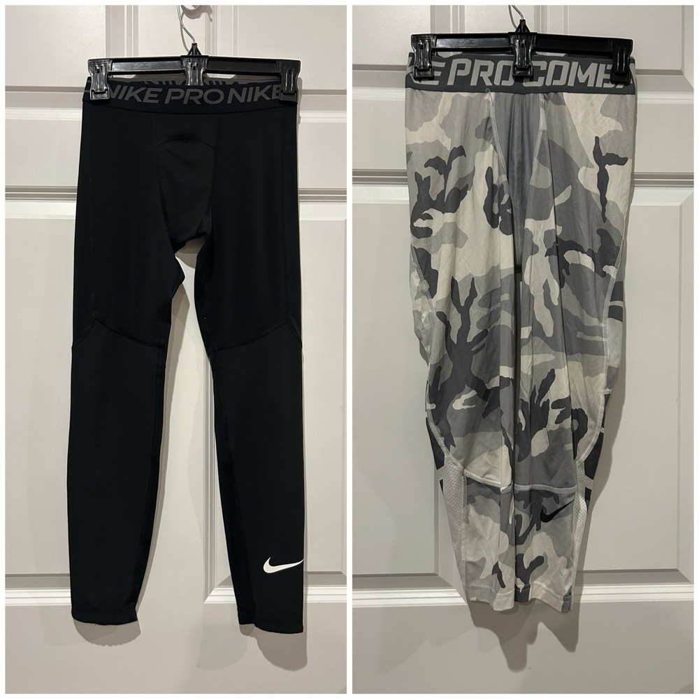 Nike Pro Combat Lot Of 2 Men's Medium Compression Cropped Compression Pants